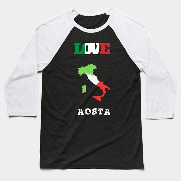 aosta - aosta maglietta Baseball T-Shirt by vaporgraphic